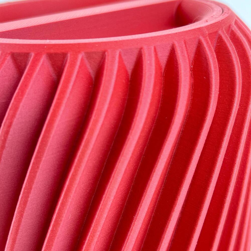 Swirl Lidded Storage Container, Ridged Storage Container, Organizer for a Desk - Picture 4 of 10
